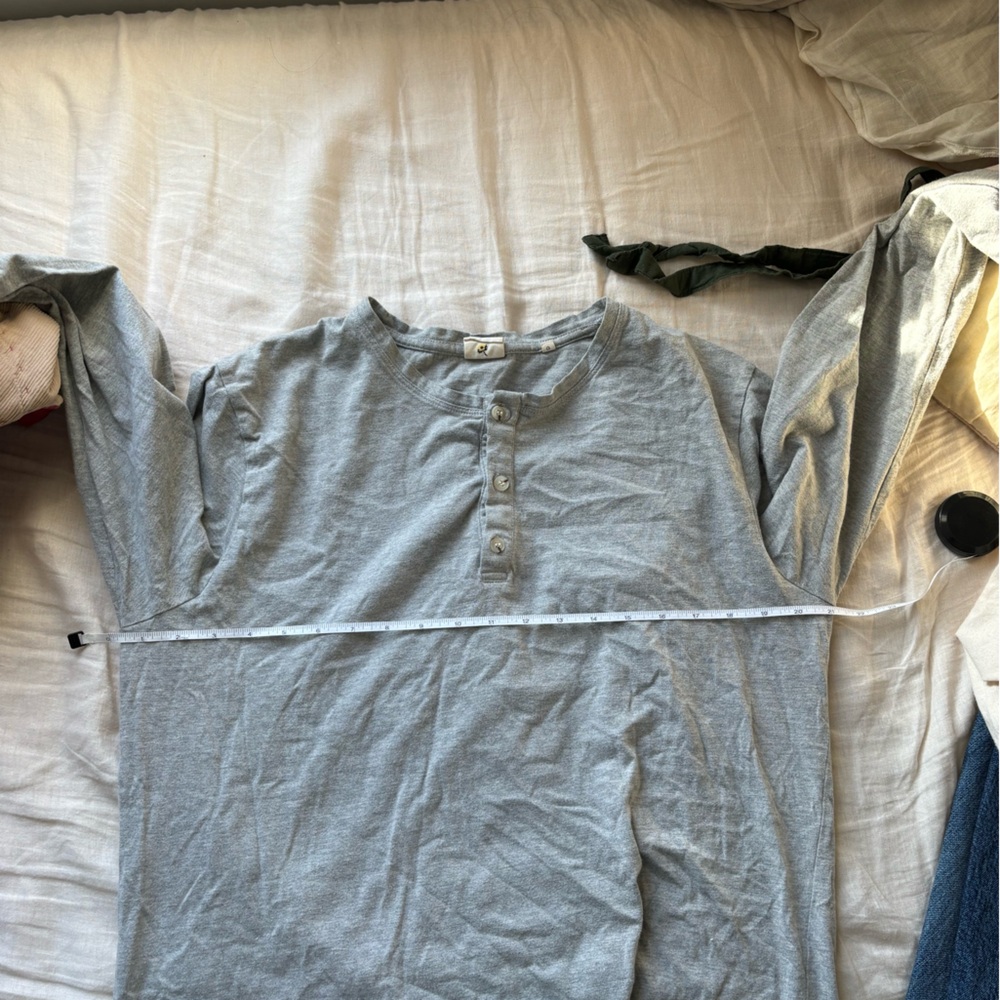 KOTN Light Gray Long Sleeve Henley - Picture 5 of 5